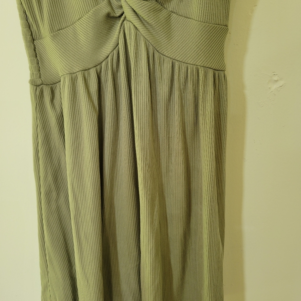 Derek Heart Olive Green Ribbed Top - Picture 2 of 10